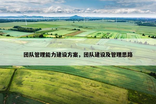 团队管理能力建设方案，团队建设及管理思路