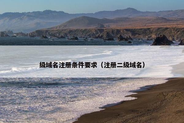 级域名注册条件要求（注册二级域名）