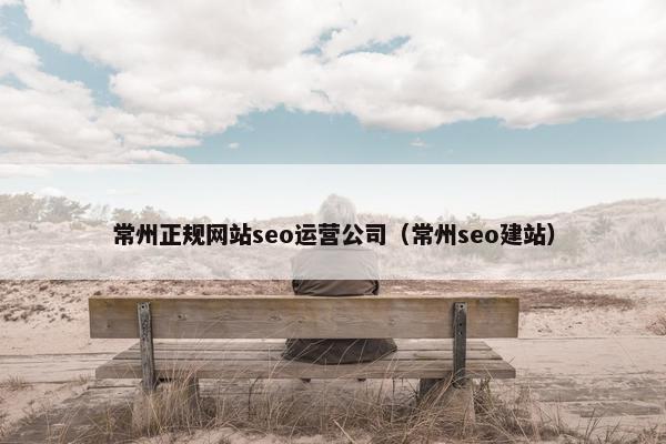 常州正规网站seo运营公司（常州seo建站）