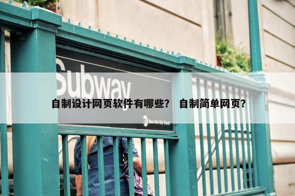 自制设计网页软件有哪些？ 自制简单网页？