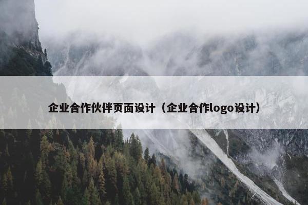 企业合作伙伴页面设计（企业合作logo设计）