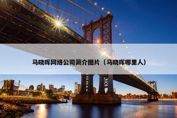 马晓晖网络公司简介图片（马晓晖哪里人）