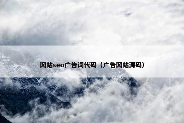 网站seo广告词代码（广告网站源码）