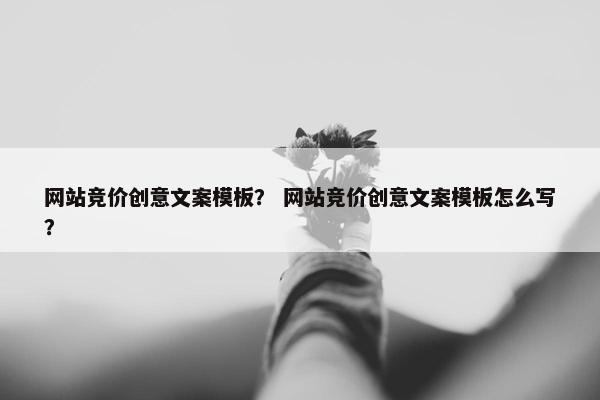 网站竞价创意文案模板？ 网站竞价创意文案模板怎么写？