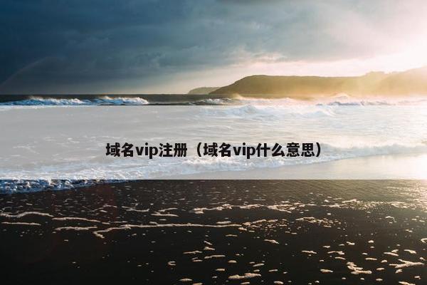 域名vip注册（域名vip什么意思）