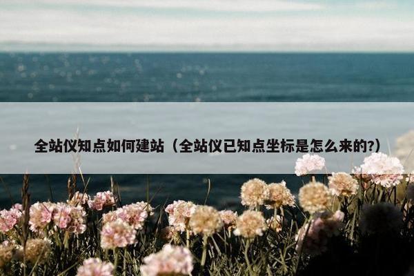 全站仪知点如何建站（全站仪已知点坐标是怎么来的?）