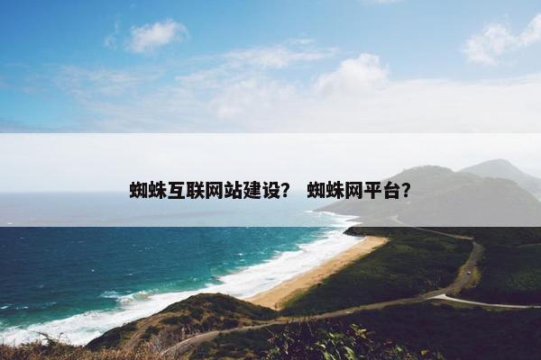 蜘蛛互联网站建设？ 蜘蛛网平台？