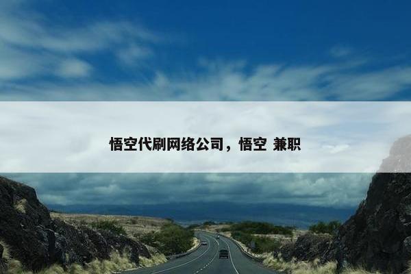 悟空代刷网络公司，悟空 兼职