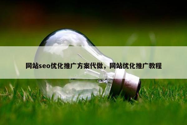 网站seo优化推广方案代做，网站优化推广教程