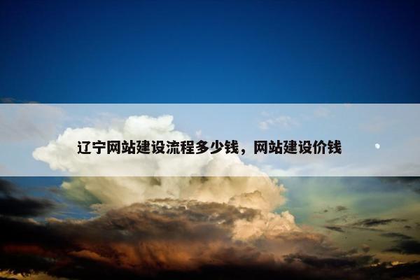 辽宁网站建设流程多少钱，网站建设价钱