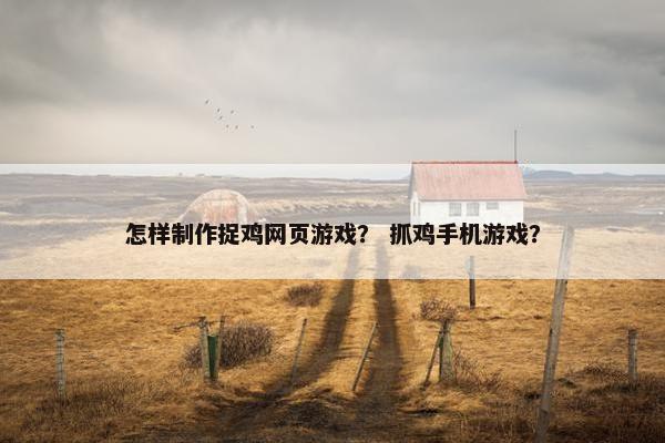 怎样制作捉鸡网页游戏？ 抓鸡手机游戏？