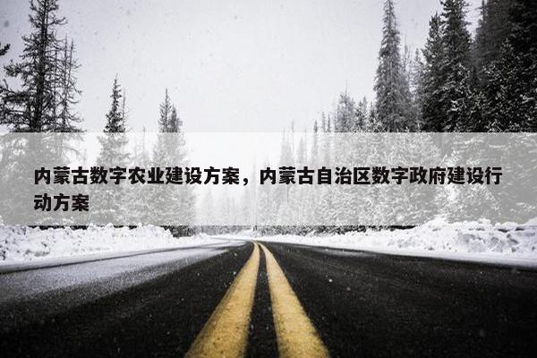 内蒙古数字农业建设方案，内蒙古自治区数字政府建设行动方案