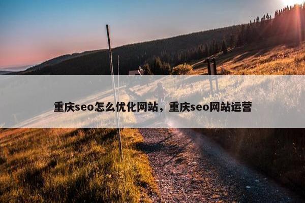 重庆seo怎么优化网站，重庆seo网站运营