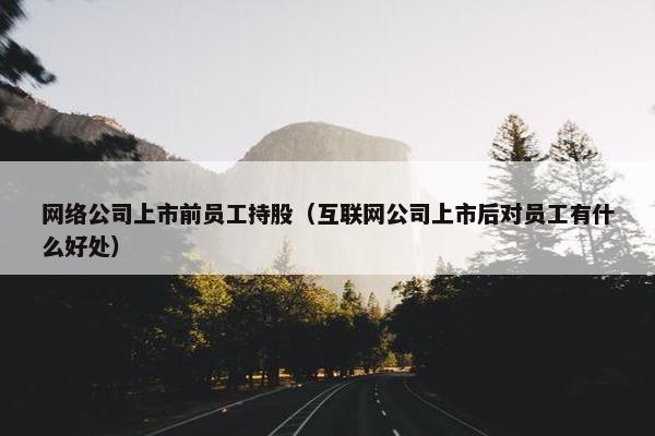 网络公司上市前员工持股（互联网公司上市后对员工有什么好处）