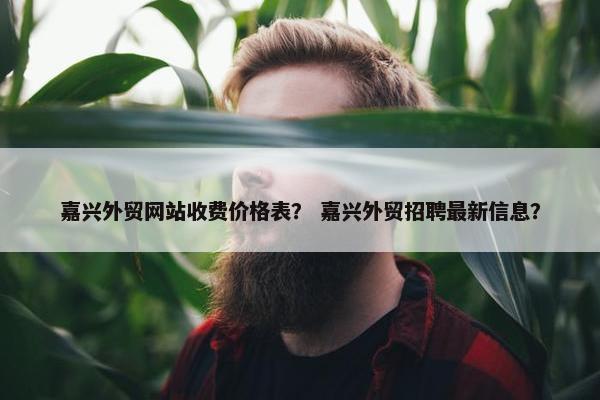 嘉兴外贸网站收费价格表？ 嘉兴外贸招聘最新信息？