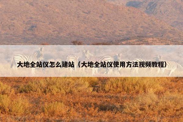大地全站仪怎么建站（大地全站仪使用方法视频教程）