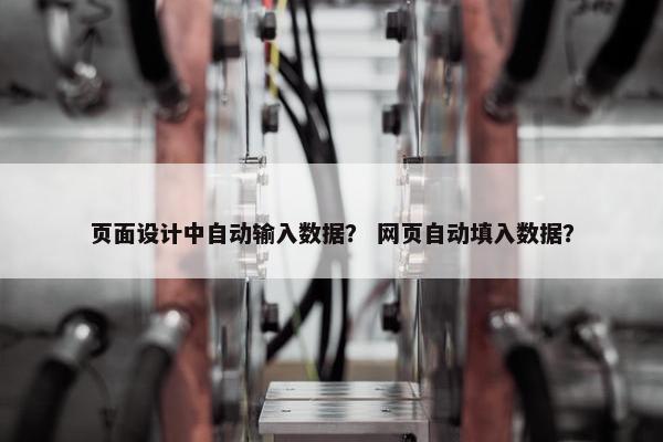 页面设计中自动输入数据？ 网页自动填入数据？
