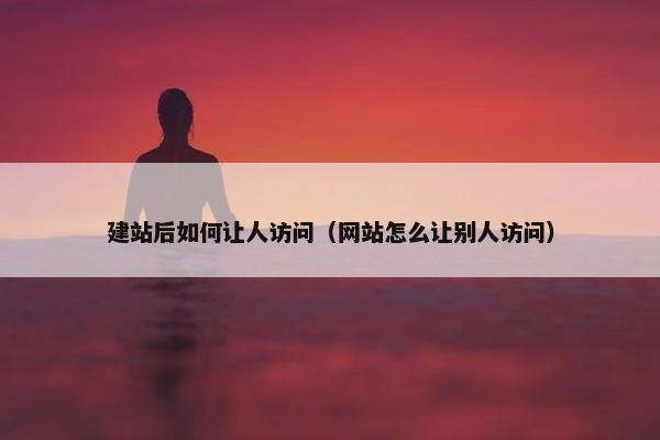建站后如何让人访问（网站怎么让别人访问）