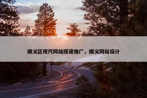 顺义区现代网站搭建推广，顺义网站设计