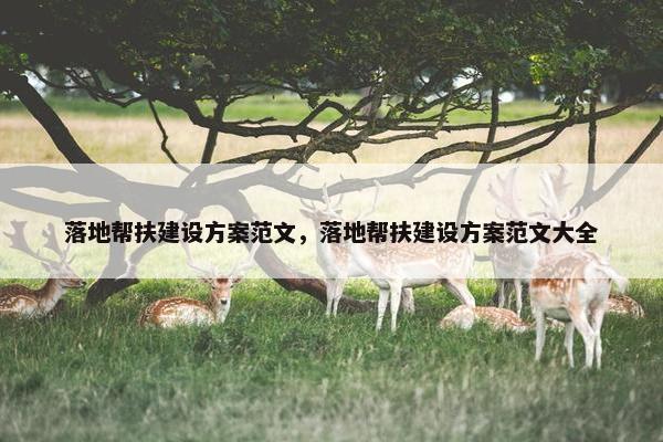 落地帮扶建设方案范文，落地帮扶建设方案范文大全
