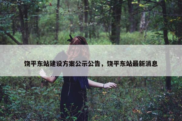 饶平东站建设方案公示公告，饶平东站最新消息