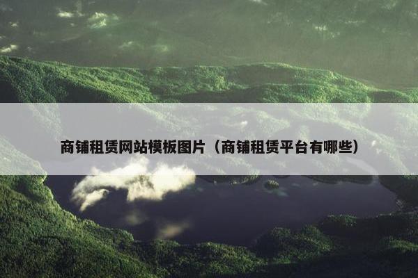 商铺租赁网站模板图片（商铺租赁平台有哪些）