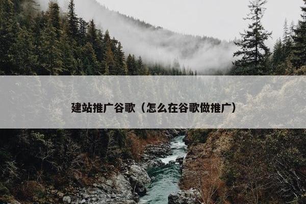 建站推广谷歌(怎么在谷歌做推广) 建站推广谷歌(怎么在谷歌做推广)