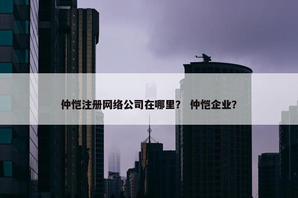 仲恺注册网络公司在哪里？ 仲恺企业？
