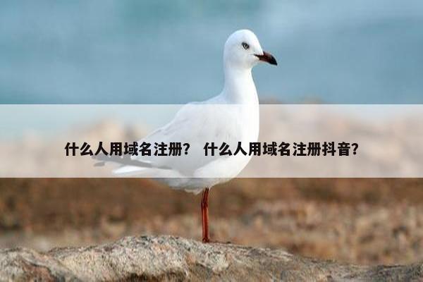 什么人用域名注册？ 什么人用域名注册抖音？