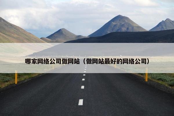 哪家网络公司做网站（做网站最好的网络公司）