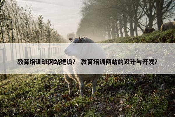 教育培训班网站建设？ 教育培训网站的设计与开发？