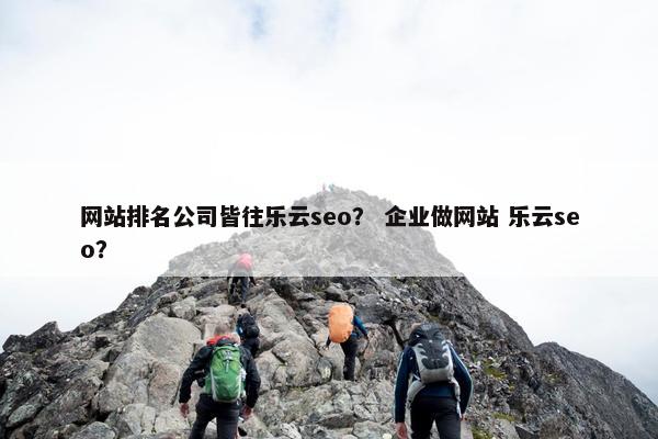 网站排名公司皆往乐云seo？ 企业做网站 乐云seo？