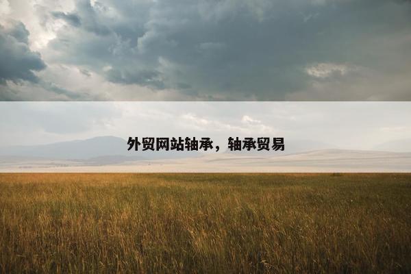 外贸网站轴承，轴承贸易