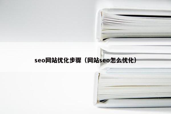 seo网站优化步骤（网站seo怎么优化）