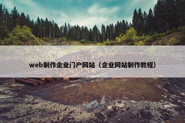 web制作企业门户网站（企业网站制作教程）