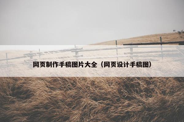 网页制作手稿图片大全（网页设计手稿图）