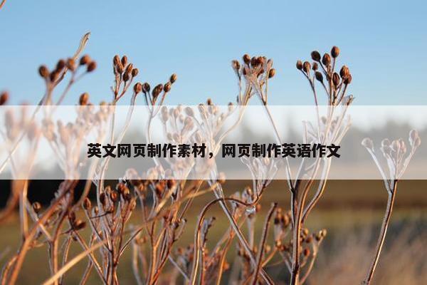 英文网页制作素材，网页制作英语作文