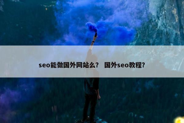 seo能做国外网站么？ 国外seo教程？