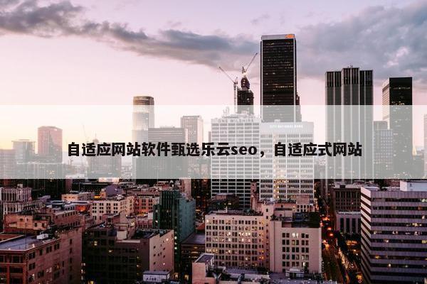 自适应网站软件甄选乐云seo，自适应式网站