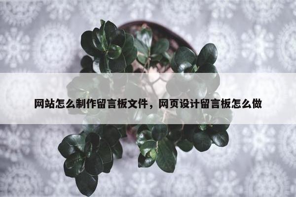 网站怎么制作留言板文件，网页设计留言板怎么做