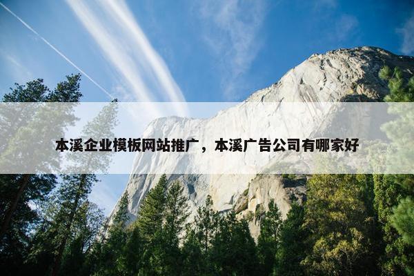 本溪企业模板网站推广，本溪广告公司有哪家好