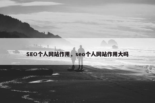 SEO个人网站作用，seo个人网站作用大吗