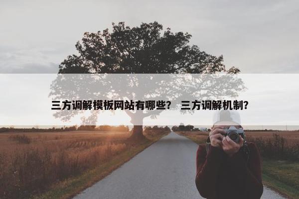 三方调解模板网站有哪些？ 三方调解机制？