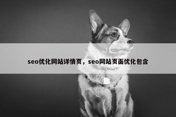 seo优化网站详情页，seo网站页面优化包含