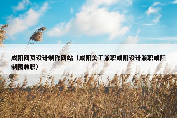 咸阳网页设计制作网站（咸阳美工兼职咸阳设计兼职咸阳制图兼职）
