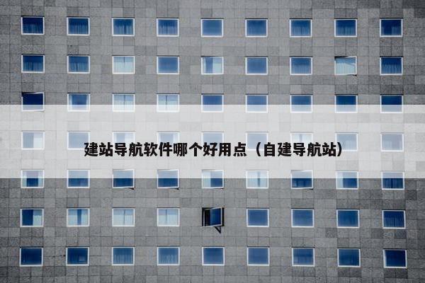 建站导航软件哪个好用点（自建导航站）