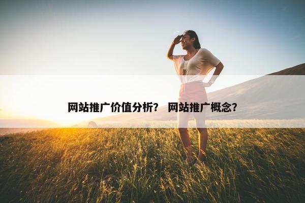 网站推广价值分析？ 网站推广概念？