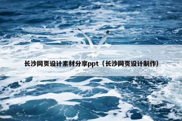 长沙网页设计素材分享ppt（长沙网页设计制作）