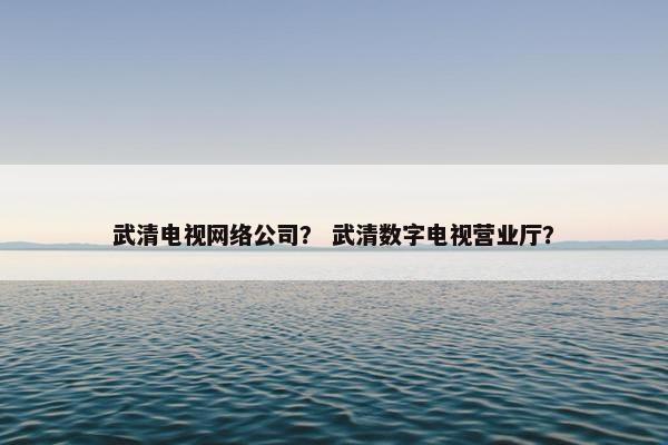 武清电视网络公司？ 武清数字电视营业厅？