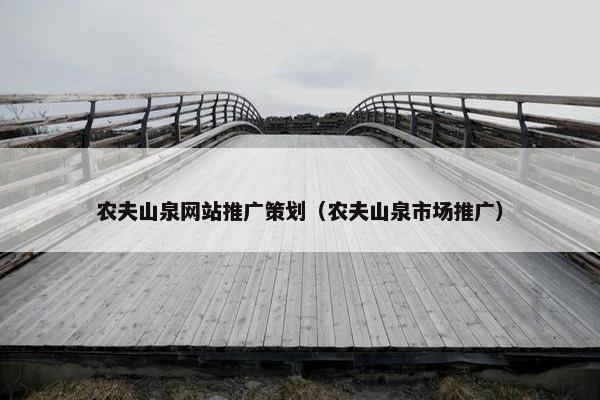 农夫山泉网站推广策划（农夫山泉市场推广）